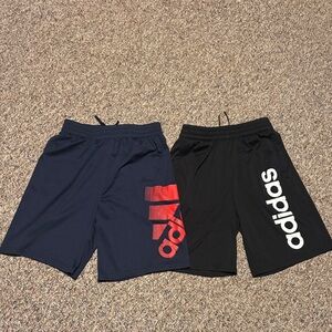 Bundle adidas Youth Boys Large 14/16 shorts Navy/Red & Black/White pockets